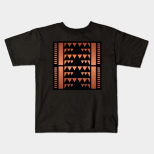 “Dimensional Mountains” - V.5 Brown - (Geometric Art) (Dimensions) - Doc Labs Kids T-Shirt